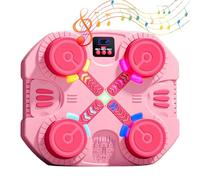 Hilai Macchina da Boxe per Bambini a 5 velocità ＆ 2 modalità Macchina da Boxe Musicale con luci a LED, Allenatore di Pugni con punteggio con Guanti per Esercizi casa 12, 6x10, 8x1, 6 Pollici Stile 2