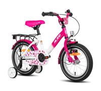 HILAND Bicicletta per bambini per ragazzi e ragazze dai 2 ai 7 anni, 12 14 16 pollici Bicicletta per bambini con ruote da allenamento Campana portapacchi posteriore 12 Inch Purple