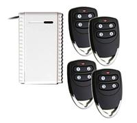 Hiland Kit Ricevitore + 4 telecomandi Rolling Code 433,92 MHz, Ricevitore a 1 ca