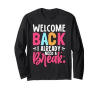 Hilarious Back to School Humor for Students and Teachers Maglia a Manica