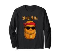 Hilarious Nug Life Chicken Nugget Meme Funny Junk Food Maglia a Manica