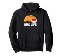 Hilarious Nug Life Chicken Nuggets Meme Funny Junk Food Felpa con Cappuccio