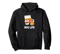 Hilarious Nug Life Chicken Nuggets Meme Funny Junk Food Felpa con Cappuccio