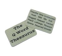 Hilarious Q Card Thesaurus - Alternative alla parola Tranquillo per infermiera, medico ostetrica HCA paramedico