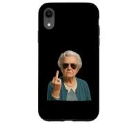Hilarious Sarcastic Grandma Middle Finger Woman Retirement Custodia per iPhone XR