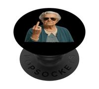 Hilarious Sarcastic Grandma Middle Finger Woman Retirement PopSockets PopGrip Adesivo