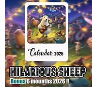 Hilarious Sheep Calendar 2025-2026: 18 Months of The Animal from Jan 2025 to Jun 2026|Great Gift For Organizing & Planning, US Holidays|Kalender Calendario Calendrier
