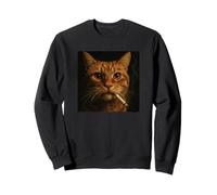 Hilarious Smoking Cat Meme Funny Cigarette Kitten Cat Meme Felpa
