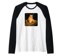 Hilarious Smoking Cat Meme Funny Drinking Depressed Cat Meme Maglia con Maniche Raglan