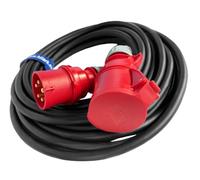 HILARK 5x2,5mm² H07RN-F 400V 16A nero - Cavo prolunga in gomma per cantiere, industria, esterni (10m)