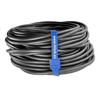 Hilark Cavo in gomma nera H07RN-F 4x1,5mm² 4g1,5mm Cavo per tubi di gomma Uso esterno (25 metri, Nero)