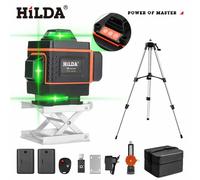 HILDA 12/16 Linee Livello Laser 3/4D Livello Autolivellante 360 Croce Orizzontale E Verticale Livello Laser Verde Super Potente 4D 16Lines Set 1