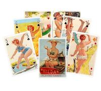 Hilda, mazzo di carte da gioco retrò pin-up con icona Hilda, 52 carte + 2 jolly