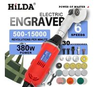 HILDA Piastrelle di ceramica Strumento per cucire di bellezza 380W Smerigliatrice elettrica diritta 6 velocità variabili Macchina per la pulizia Smerigliatrice Levigatrice Lucidatrice