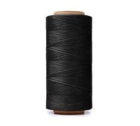 HILELIFE Filo cerato da 260 m, 150D, per cucito in pelle, per lavori artigianali fai da te, portafogli, riparazione scarpe, rilegatura di libri (nero)