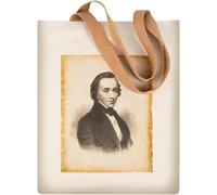 Hiler Punk Borsa riutilizzabile per la spesa, con ritratto di musicista, borsa a tracolla da viaggio all'aperto, Ritratti di F.f.chopin, Large