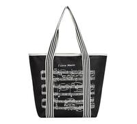 HilerPunk Borsa a tracolla da donna, in nylon 600D, impermeabile, riutilizzabile, con chiusura lampo, Nero , 17 inches x 5.5 inches x 11.8 inches