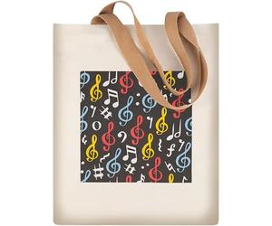 HilerPunk, borsa per la spesa, per lezioni di musica, borsa a tracolla da viaggio, Note musicali modello B, L