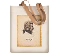 HilerPunk Borsa riutilizzabile per la spesa, con ritratto di musicista, borsa a tracolla da viaggio all'aperto, Ritratti di W.a.mozart, Large