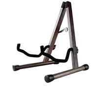 HilerPunk Supporto per chitarra in noce nero,per chitarra elettrica,acustica,classica,con telaio ad a,pieghevole,accessorio per chitarra,compatibile con violoncello,mandolino,basso,banjo,ukul