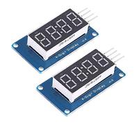 HiLetgo 2pcs 0.36" 4-Digit LED Tube Segment Display Module Red Common Anode TM1637 Drive Chip LED Tube Clock Display for Arduino