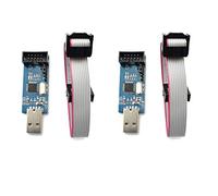 HiLetgo 2pcs 51 AVR ATMEGA8 Programmer USBasp USB ISP Downloader 10 Pin USB Programmer 3.3V/5V with Cable