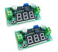HiLetgo 2pcs Adjustable DC-DC Step Down Buck Power Convert Module 4.0-40V Input to 1.25-37V Output with LED Voltmeter Display