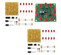 HiLetgo 2pcs NE555 CD4017 Electronic Lucky Turntable Electronic Production DIY Kit Flash Light DIY for Students Electronics Learning Study