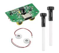 HiLetgo Air Humidifier DIY Kit Double Nozzle USB-C Type-C USB Moisture Spray Mist Maker Fogger Atomizer Mini Oscillator with Switch Timer Function with Double Cotton Swab & Stand