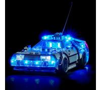 Hilighting Kit di luci a LED aggiornato compatibile con LEGO Time Machine from Back to the Future, decorazione luci compatibile con LEGO 77256, idea regalo per gli appassionati di film (modello non