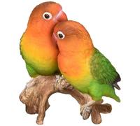 HiLine Gift Ltd Pappagalli su Ramo Statua Arancione