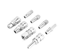 Hilitand 8pcs connettori tubi e raccordi raccordi per tubi Pneumatici innesto rapido in Lega di Zinco Plug 1/4" raccordi per Tubo compressore d'Aria
