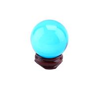 Hilitand Clear Crystal Ball 40mm / 1.6"Asian Rare Quartz Sfera Magica Sfera di Cristallo Trasparente con Base, Blu