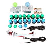 Hilitand Controller Arcade altre collezioni Joystick e Pulsanti di Gioco USB Kit Fai da Te con 20 Pulsanti Fai-da-Te Illuminati a LED per Giochi Arcade + 2 Joystick + 2 Encoder USB Supporta Windo