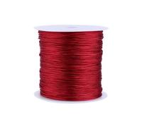 Hilitand Cordoncino di Nylon Rosso, Cordino di Nylon Cinese da 0,8 Mm Cordino di Filo di macramè a Coda di Topo Bordeaux per Bracciali, Collane, Creazione di Gioielli