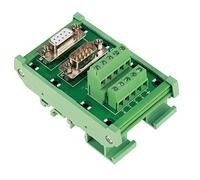 Hilitand Scheda di Breakout DB9, Scheda di interfaccia connettore Maschio/Femmina del modulo di interfaccia DIN per Montaggio su Guida DIN DB9-MG6