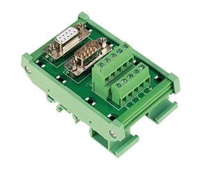 Hilitand Scheda di Breakout DB9, Scheda di interfaccia connettore Maschio/Femmina del modulo di interfaccia DIN per Montaggio su Guida DIN DB9-MG6