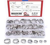 Hilitchi 70pcs Stainless Steel Single Ear Hose Clamps Kit by