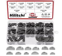 Hilitchi Kit assortito di chiavi a mezzaluna in acciaio al carbonio, 205 pezzi, 12 misure, chiavi a semicerchio, chiave per woodruff, albero motore per elementi di fissaggio per industria meccanica