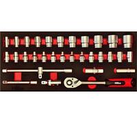 Hilka 01133212 32 PCE 1/2" Set di chiavi a bussola EVA metriche