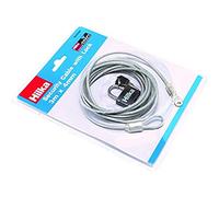 Hilka 70103300 3m x 4mm Cavo di sicurezza con serratura, colore: argento