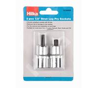Hilka Tools 12720002 - Set di 2 bussole da 1/2", colore: Argento
