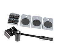 Hilka Tools 77255505 Rulli per elettrodomestici, nero/argento, set da 5 pezzi