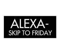 Hill 1975 Alexa-Skip To Friday-Targa in Lamina d'Argento, Legno, Misto, Taglia Unica