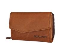 Hill Burry Portafoglio da donna in vera pelle | Portafoglio di alta qualità con cerniera e design pratico in stile vintage, marrone, Vintage