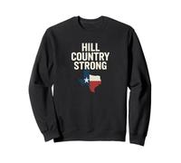 Hill Country Strong Texas - Maglietta con bandiera Felpa