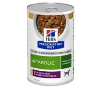 Hill’s Prescription Diet Canine Metabolic 354 gr - Spezzatino manzo e verdure - Confezione da 6 pezzi - 1° ORDINE? scegli lo sconto BZR5 / BZR20 + 200 punti fedeltà