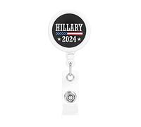 Hillary Clinton 2024 Porta badge retrattile Porta carte d'identità con clip per infermiere Studente Impiegato