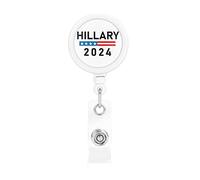 Hillary Clinton 2024 Porta badge retrattile Porta carte d'identità con clip per infermiere Studente Impiegato