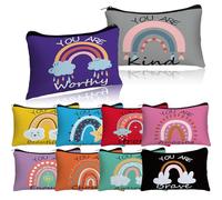Hillban 10 pz Housekeeping Apprezzamento Regalo Bulk Christian Cosmetic Bag Regali per Chirurgia Tech Estate Regali di Nozze per le Donne Chiesa Canvas Travel Pouch You Are Amazing, Colorato